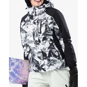 CAMEL CROWN Women's S Urban Edge Ergonomics Draping Jacket Camo Snow Black/White